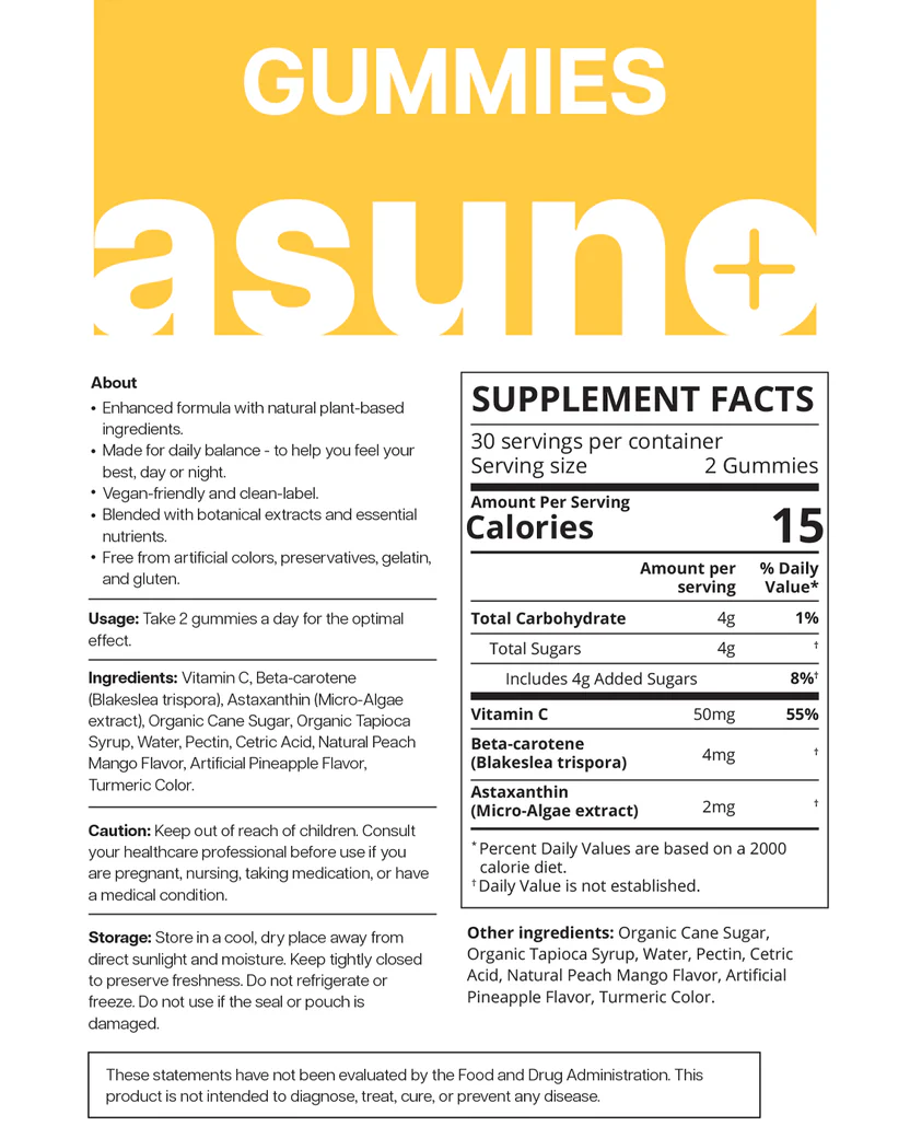 Asun+ Tanning Gummies